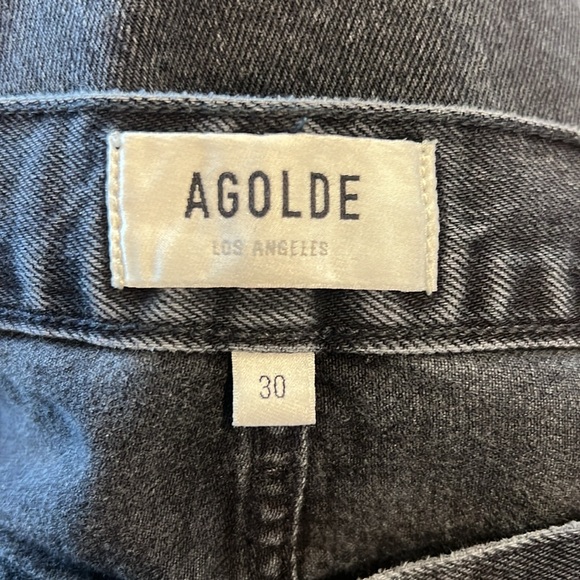Agolde 90's pinch waist black jeans shorts - Picture 3 of 3